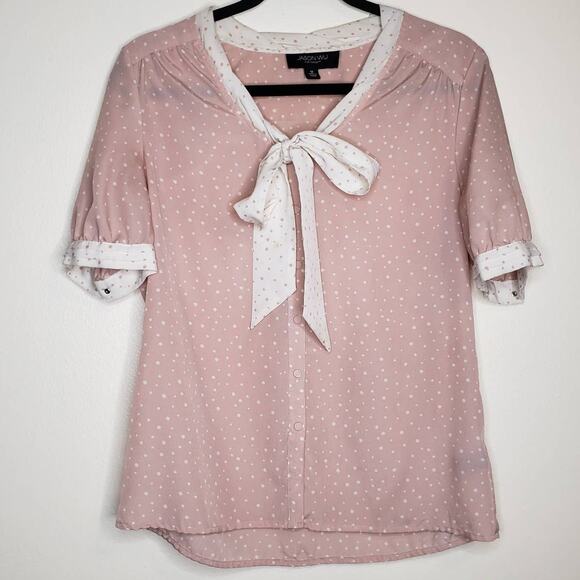 Jason Wu| Pink Polka Dot Blouse - Picture 1 of 11